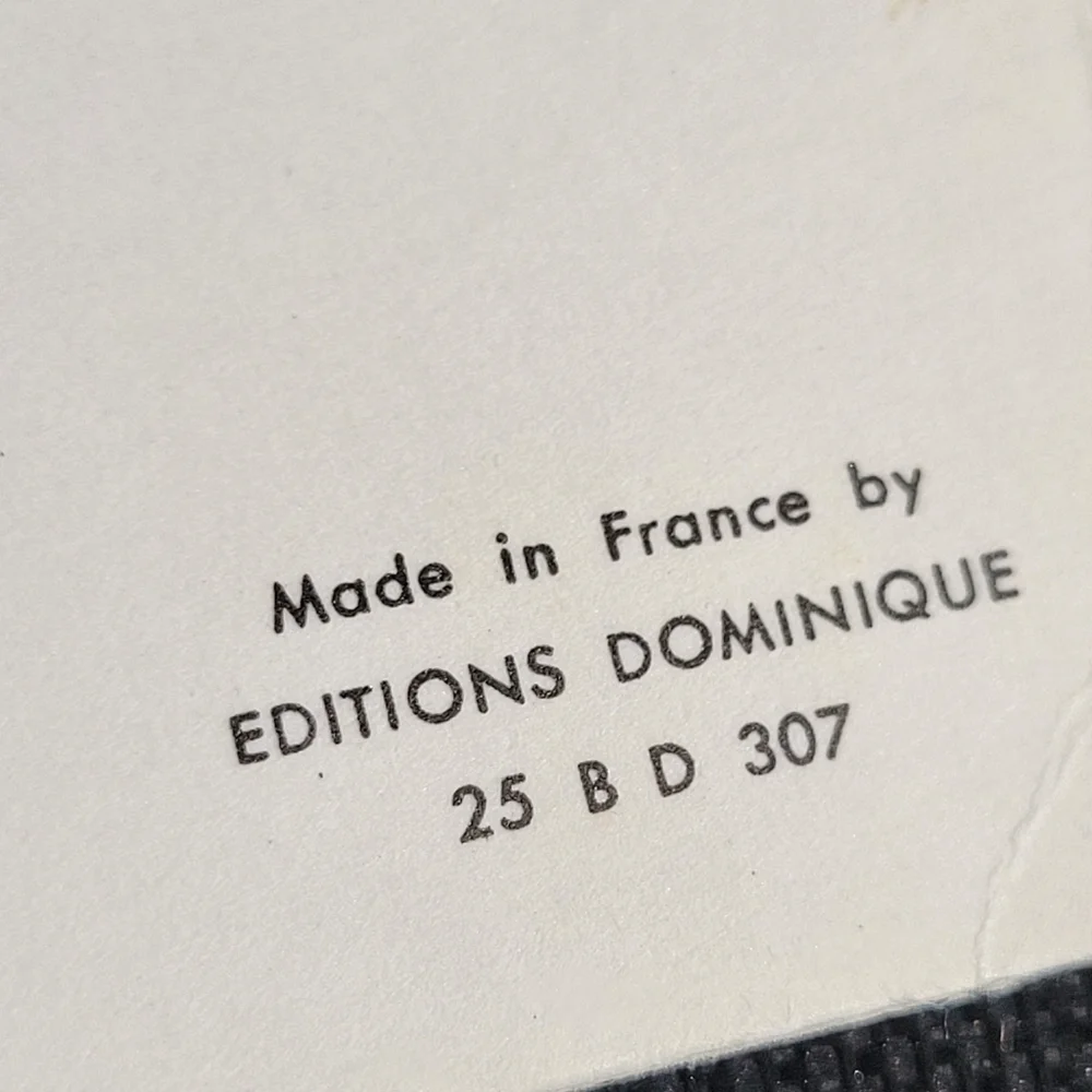 Vintage Made in France Birthday Card ~ 1960s ~ Frame-worthy! ~ Cute Couple